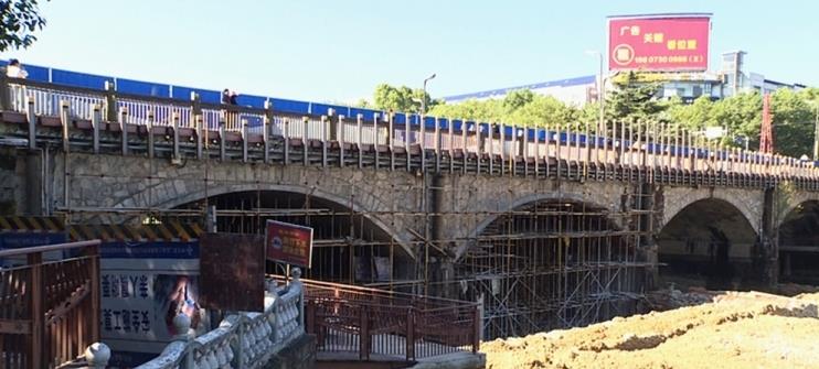 临湘长安中桥加固工程稳步推进 预计年底通车